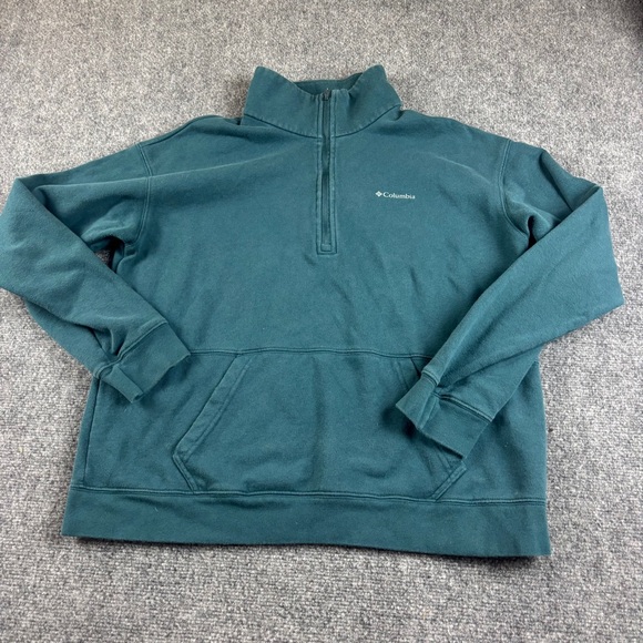 Columbia Tops - COLUMBIA Women’s Dark Teal 1/4 Zip Pullover Sweatshirt size: Large